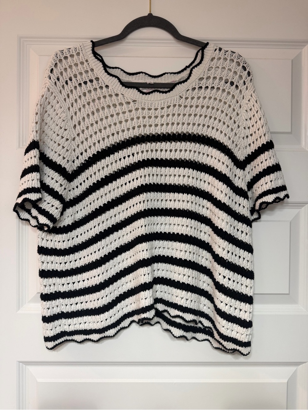 GAP Striped Crochet Top